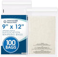 9" X 12" (100 Count) Self Seal Clear Poly Bags with Suffocation Warning by SpartanIndustrial