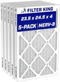 Filter King 23.5x24.5x4 Air Filter MERV 8, AC Furnace Filters (5-Pack) by FilterKing