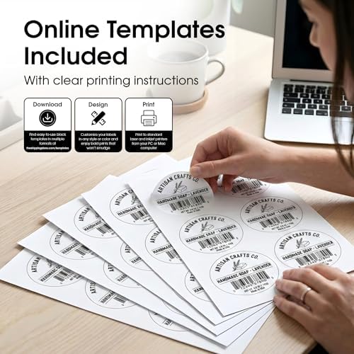 3" Sticker Labels for Laser & Inkjet, Spartan Industrial Template C006 - Image 3