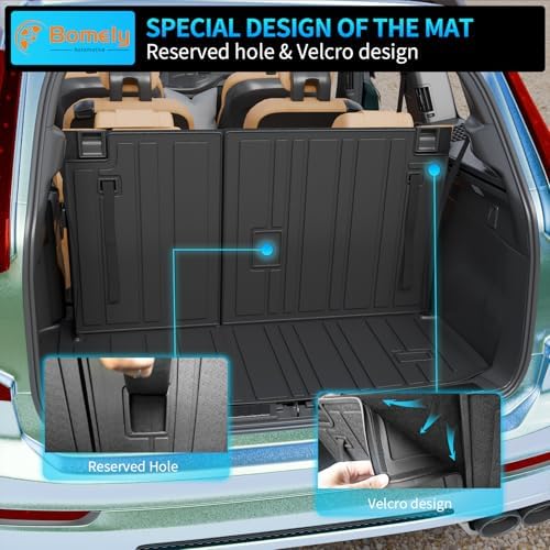 Bomely Trunk Mat with Backrest Mat for 2020-2026 Toyota Highlander 7 Seats - Image 4