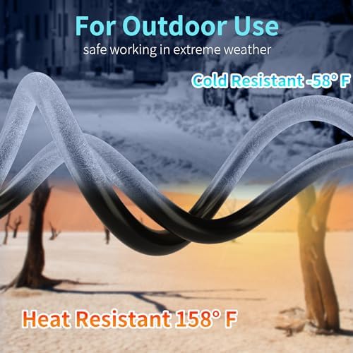 Energeaster 16/3 15ft 3 Outlet Extension Cord Outdoor/Indoor, Black - Image 6
