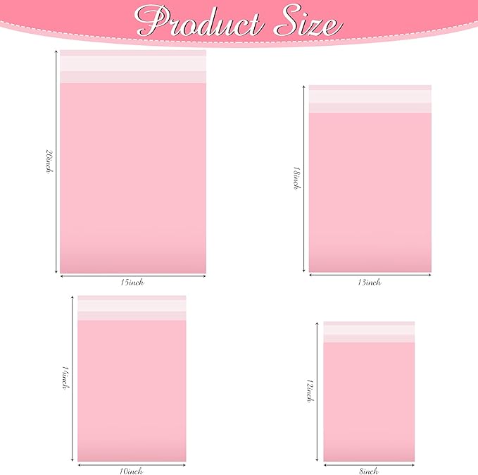 Outus 120 Pcs Poly Mailer Envelope 4 Sizes Shipping Bags Self Adhesive Clasp - Image 3