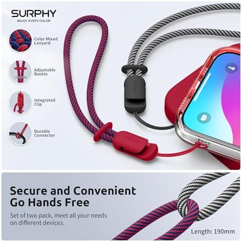 SURPHY 2 Pack Phone Lanyard, Phone Wrist Strap for Case, Camera Wrist Strap - Image 4
