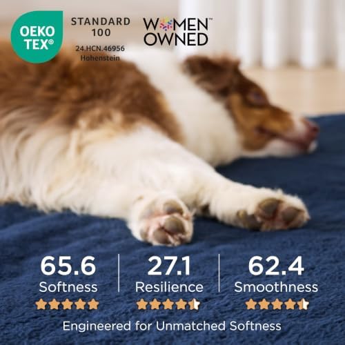 Bedsure XL Dog Bed for Crate, Pet Bed with Washable Cover, 41x27 Inch Navy - Image 2