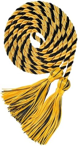 Graduation Honor Cords, 68" Long (Black/Gold) by UIALECG