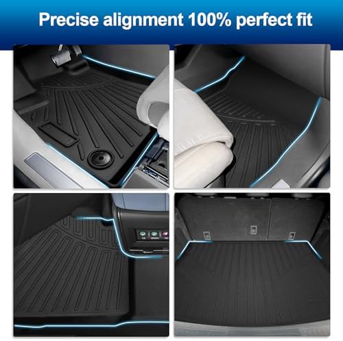 Peleus Floor Mats & Trunk Mat for 2024 2025 2026 Lincoln Nautilus All Weather TPE Protection Floor Liners Full Set with Cargo Liner for Lincoln Nautilus Accessories - Image 3
