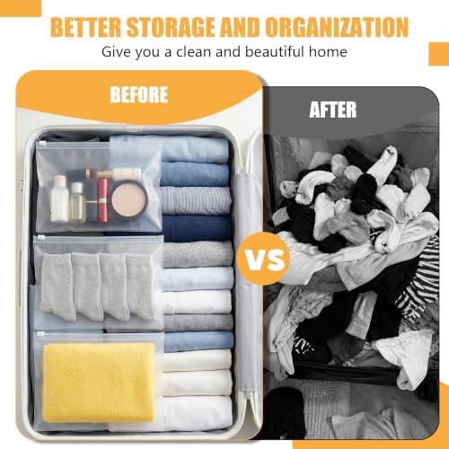 50 Pcs 8 x 10 Inch Frosted Zipper Bags for Clothes Bathing Suit - Image 4