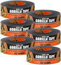 Gorilla Duct Tape, Black Tape, 1.88" x 50 yd (Pack of 6) - Heavy Duty and Weather Resistant for Indoor or Outdoor by Gorilla