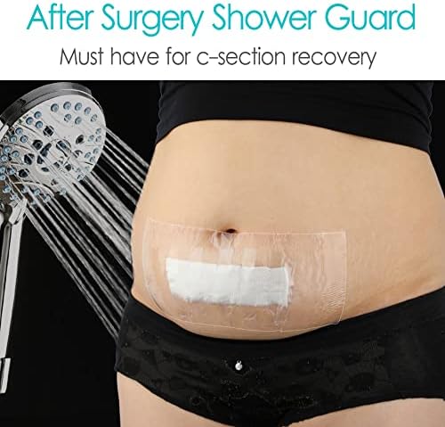 50 Pcs Waterproof Shower Protector Bandage | 6x10 Inch Large Wounds Showering Cover for Knee Replacement Surgery C Section Post Abdominal Surgery Hip Incision Adhesive Dressing Transparent Film - Image 5