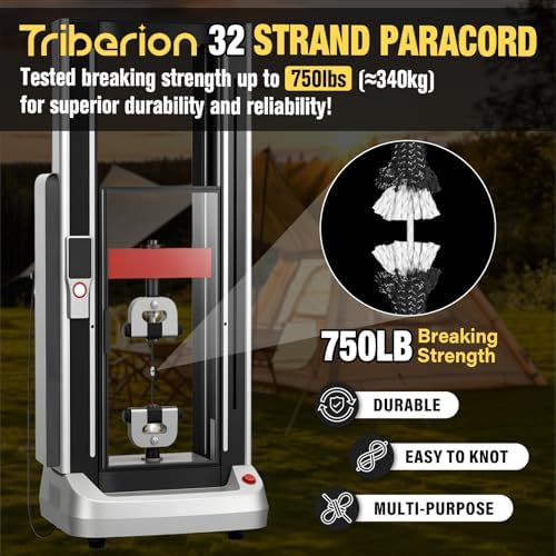 Paracord Rope 750 lb - 500ft 5/32" Parachute Cord 4MM 12-Strand para Cord - Heavy Duty Spool String for Survival,Camping Gear, Survival Bracelet, Clothesline - Black - Image 4