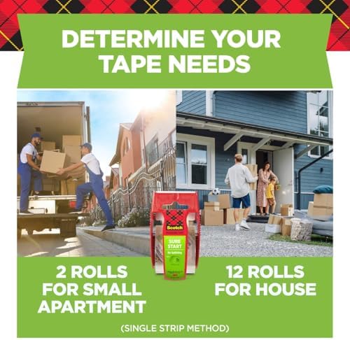 Scotch Sure Start Packing Tape Refill, 900 in x 900 in, 6 Rolls - Image 6
