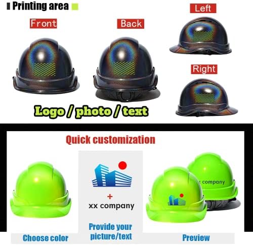 Safety Hard Hat Customize Logo Protective Head Outdoor Work Hat (Orange (New Standard)) - Image 2