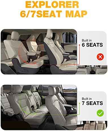 3W Floor Mats Custom Fit for 2020-2025 Ford Explorer 7 Passenger - Image 3