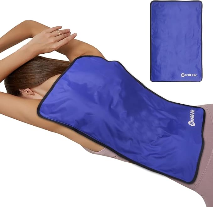 Extra Large Ice Pack for Injuries Reusable, Physical Therapy Cold Pack w/2 by WORLD-BIO