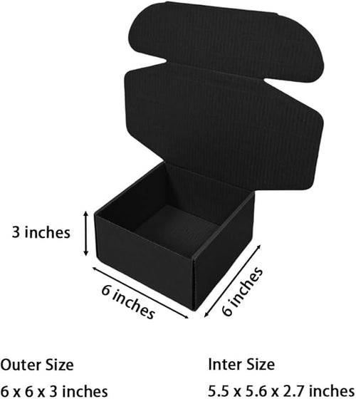 15 Pcs 6 x 6 x 3 inches Corrugated Cardboard Gift Boxes Recyclable Shipping - Image 2