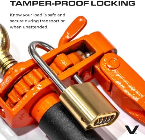VULCAN Chain and Load Binder Kit - (2) Grade 80 3/8 Inch x 10 Foot Chains and (2) Folding Handle Load Binders - 7,100 Pound Safe Working Load - Image 4