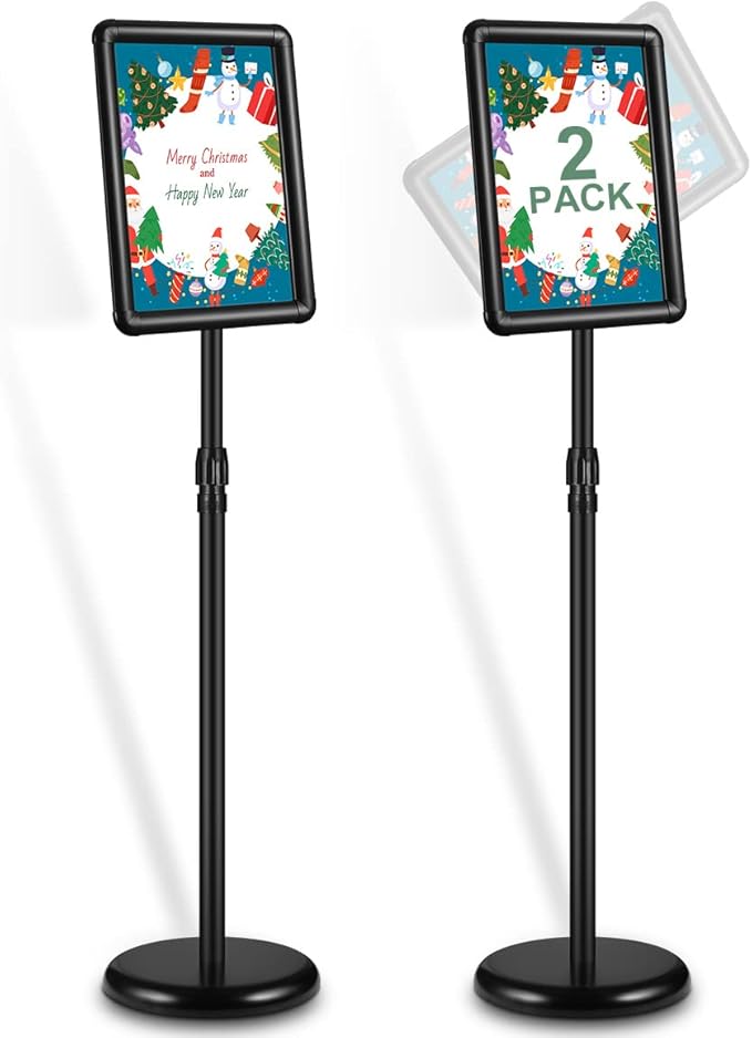 JACNITAD 2 Pack Adjustable Sign Holder Stand by JACNITAD