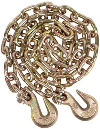 Mytee Products 4 Pack 3/8 Inch x 16 FT Grade 70 Binder Chain with Clevis Grab Hooks - G70 Transport Tow Chain - 6,600 Lbs Working Load Limit - Image 3