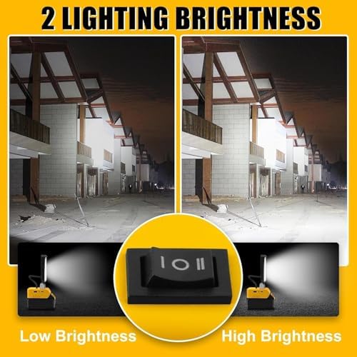 T-SUN 50W 5000LM LED Work Light Compatible with Dewalt 20V Max Battery - Image 3