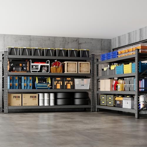 BYNSOE 68" W Storage Shelves 8000lbs Garage Metal Shelving Heavy Duty Garage Shelves Adjustable Storage Shelves for Industrial, Factory, (68" W X 24" D X 63.5" H) - Image 6