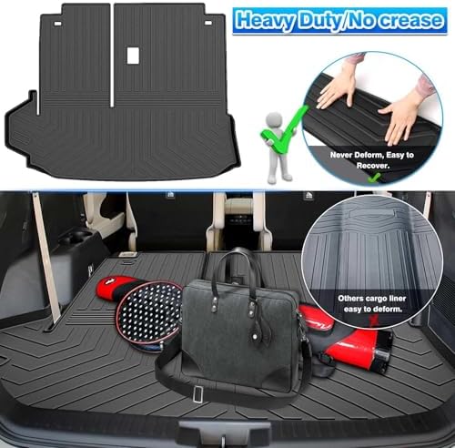 Highlander Cargo Liner - Trunk Mat for 2020-2026 Toyota Highlander 7 Seats (Only Gas), Not Fit Grand Highlander, Only Fits Trunk Has No Subwoofer, Highlander Accessories - Image 6