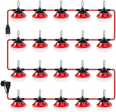 LED Construction Light, Christmas String Lights,200FT,2Prong by MuasdaeOutdoorStringlights
