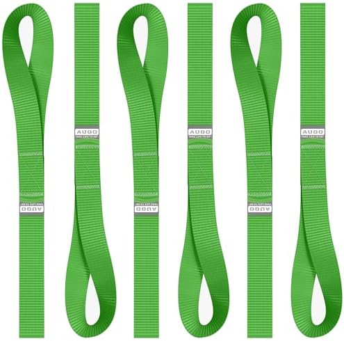 Soft Loop Tie Down Straps - 1,500 Load Capacity & 4,500 Lbs Breaking Strength - 6 Pack - Loops for Securing ATV, UTV, Motorcycles, Scooters, Dirt Bikes, Lawn & Garden Equipment - by AUGO by AUGO