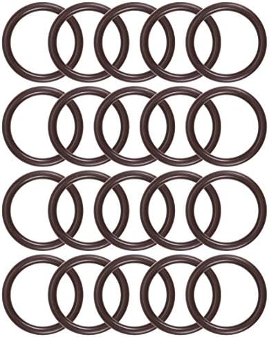 uxcell Fluorine Rubber O-Rings 17mm OD 13mm ID 2mm Width, Metric FKM Sealing Gasket, Pack of 20 by uxcell