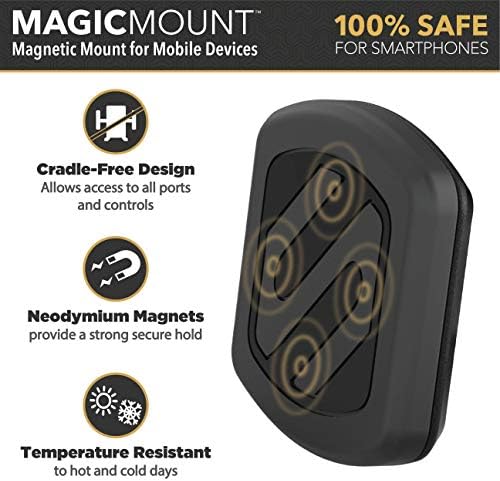 Scosche MAGWSM-2PXCES0 MagicMount Magnetic Suction Cup Phone Mount for Car Windshield/Dashboard, 360° Adjustable Magnet Head, Universal Phone Holder Compatible With iPhone, Samsung & More (Pack of 2) - Image 2
