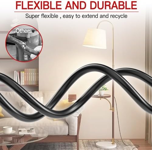 Skrizcable 16/3 Short Extension Cord 8FT 2Pack, Black Extension Cord Indoor - Image 6