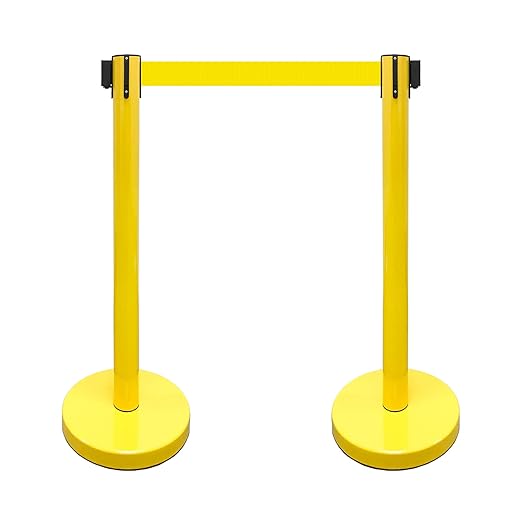 VIP Crowd Control Retractable Belt Stanchion Queue Safety Barrier Set by CrowdControlCenter