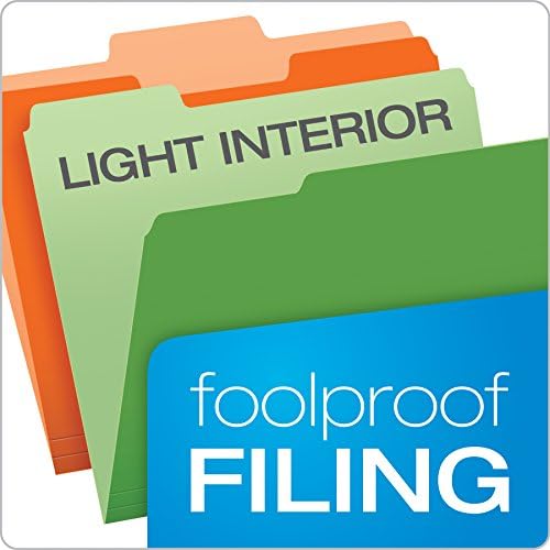 Pendaflex Two-Tone Color File Folders, Letter Size, Assorted Colors, 1/3 Cut, 100 per box (152 1/3 ASST) - Image 3