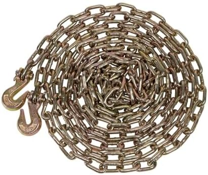 2 Pack Grade 70 1/4" Chain & Easy Binder Kit - (2) 1/4"-5/16" Easy Ratcheting Chain Load Binder & (2) 1/4" x 20' G70 Transport Chain w/Grab Hooks - 2500 lbs WLL for Truck Trailer Tie Down - Image 3