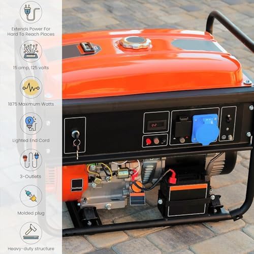GoGreen Power Inc. (G-15250-2) 12/3 50' 3 Outlet Heavy Duty Extension Cord - Orange, 50ft, 2 Pack - Image 5