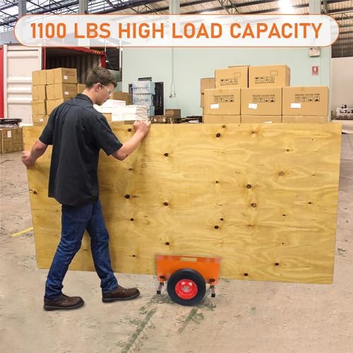 AIWFL Panel Dolly Heavy Duty 1100LBS Door Dolly Cart with 10" Solid Wheels - Image 5