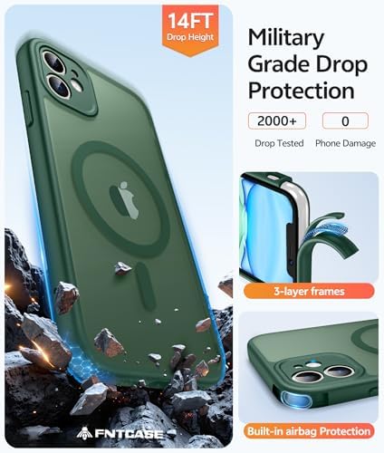 FNTCASE for iPhone 11 Phone Case, Fit for Magsafe, Full Camera Protection - Image 5