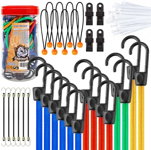 CARTMAN 32-Piece Bungee Cord Assortment with Hooks by CARTMAN