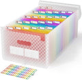 ABC life 26 Pockets Accordion File Organizer, Expanding File Folder, Pink by ABClife