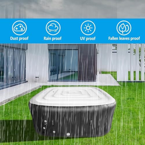 4.2 Ft Inflatable Hot Tub Cover, Energy Saving Bathtub Lid for Square Tub - Image 5