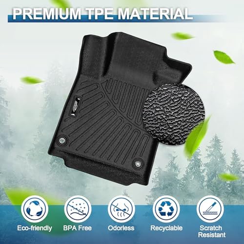 PELEUS Floor Mats Compatible with Honda Accord 2018-2022, Custom Fit TPE All Weather Car Mats & Cargo Liner Full Set (1st & 2nd Row), Non-Slip Odorless Heavy Duty Floor Liners (Include Hybrid) - Image 6