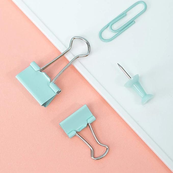 Paper Clips and Binder Clips Set, Metal Assorted Sized Binders - Image 4