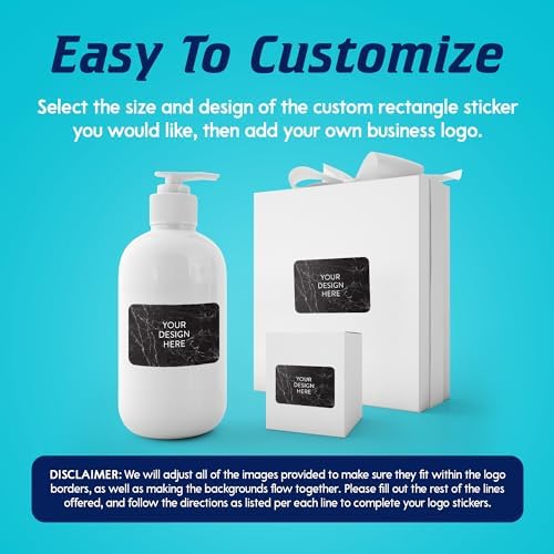 Custom Vinyl Stickers Your Image, Text, Design, Logo. Waterproof Personalized Business Labels Packaging, Bottles, Jars, Candles, Handmade. Dishwasher Safe, UV Protected, 30+ Designs Black Marble, 6x4 - Image 6
