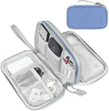 FYY Electronic Organizer, Travel Tech Pouch, Cable Organizer Blue Quilted by FYY