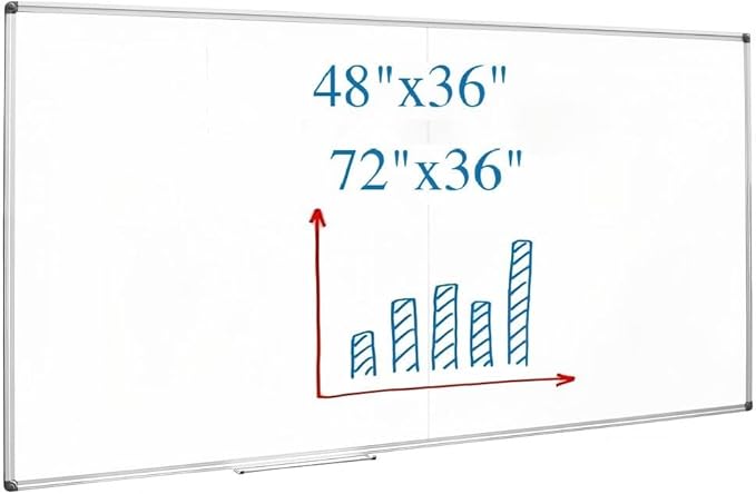 Large Magnetic Whiteboard 48 x 36 Inch, Foldable Dry Erase White Board by Unknown