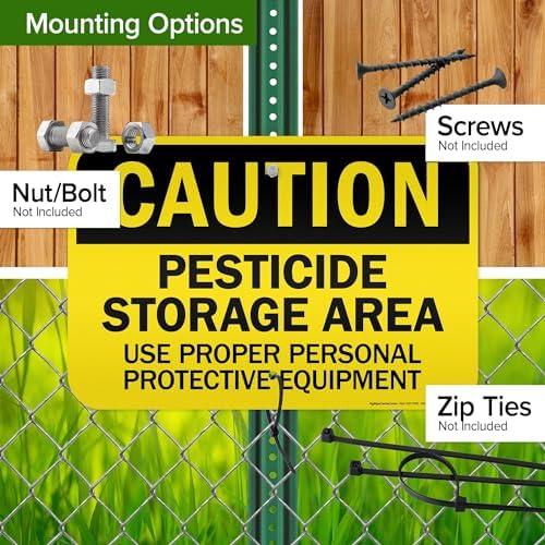 Caution Pesticide Storage Area Use Proper Personal Protective Equipment Sign, 12x18 Inches, 3M EGP Reflective .063 Aluminum, Fade Resistant, Made in USA by My Sign Center - Image 5