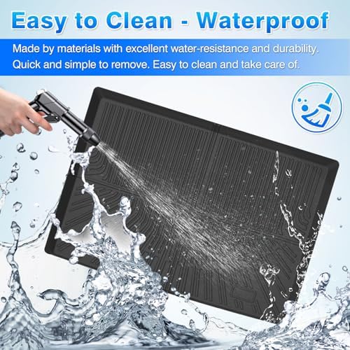 Floor Mats for 2015-2020 Chevy/Chevrolet Suburban & GMC Yukon XL 8 Seats, All Weather Cargo Liner for Suburban Accessories, Heavy Duty TPE Cargo Mats, Car Accessories - Image 6