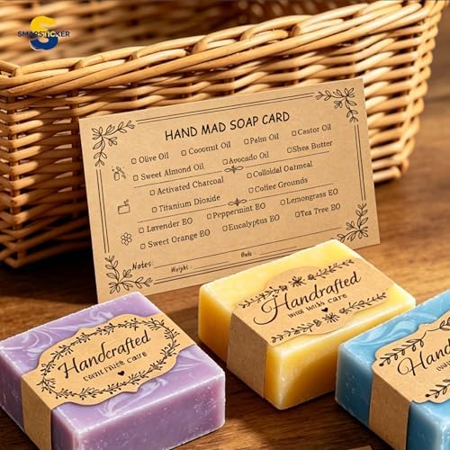 Brown Kraft Soap Labels 120pcs, Handmade Soap Wrap Tags - Image 7