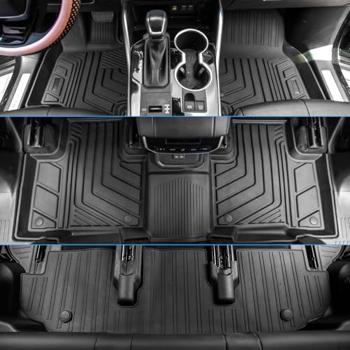 Bomely Floor Mats Set for 2020-2026 Toyota Highlander 7 Seats Gas & Hybrid - Image 2