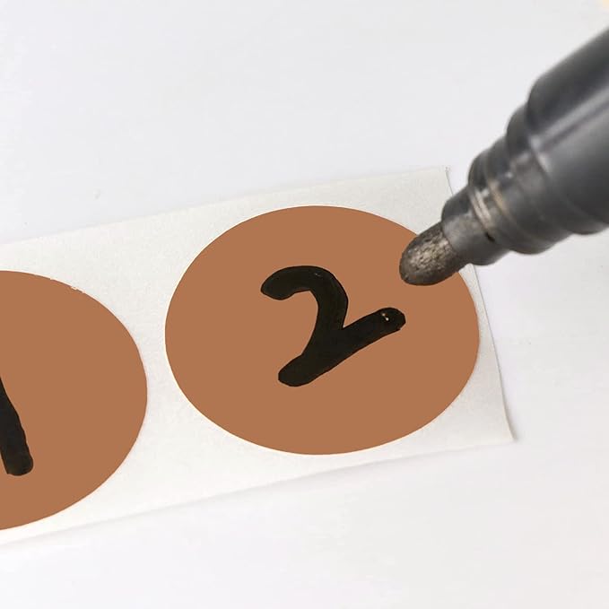 SHYGO® 1“ Brown Circle Dot Stickers Color Coding Labels - Image 3