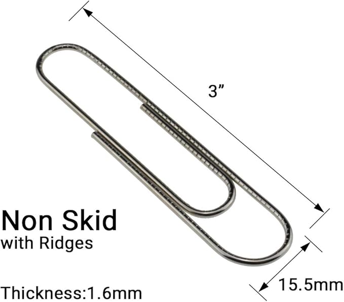 HAHIYO Paperclips Nonskid Extra Large Sturdy 3” Length Paper Clips - Image 2